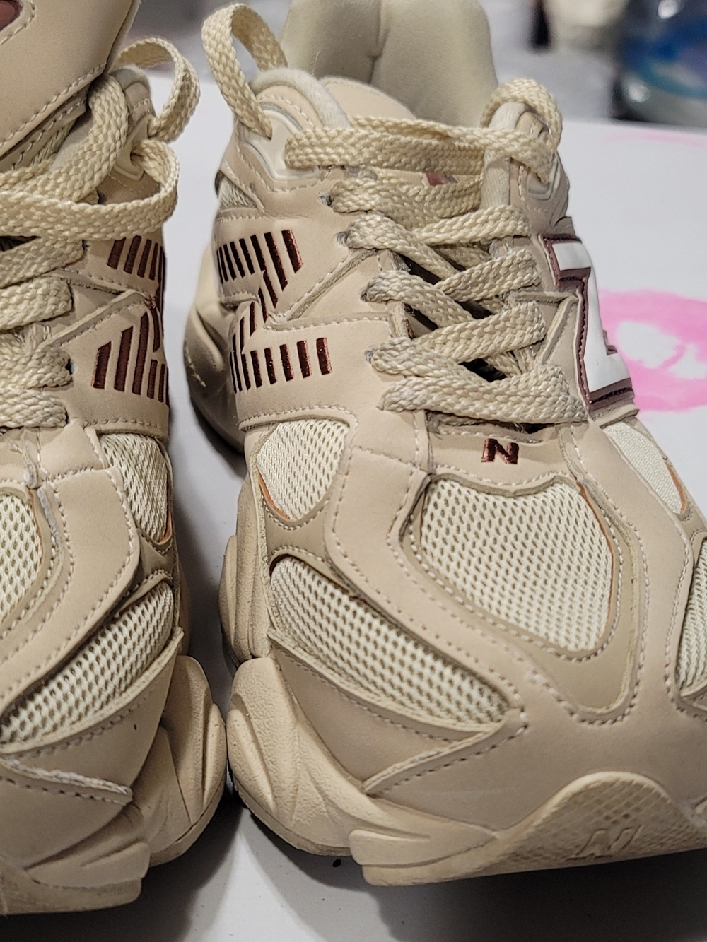 New Balance Beige/Tan Mens  Athletic Sneakers